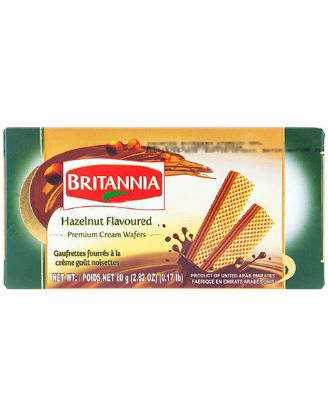 Picture of Britannia Hazelnut Wafer Biscuit 80 Grams