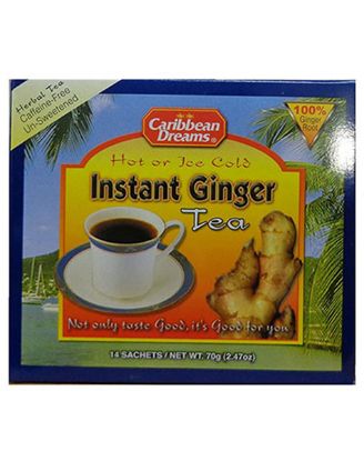 Picture of Caribbean Dreams Unsweetened Instant Ginger Tea 14 Bag
