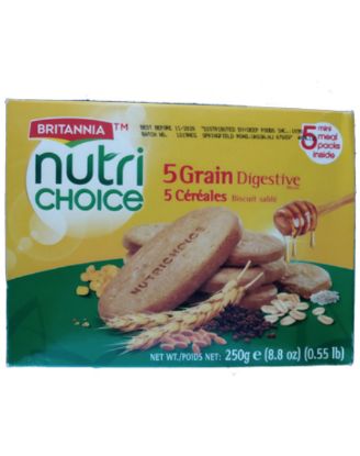 Picture of Britannia Nutri Choice 5 Grain Digestive 250 Grams