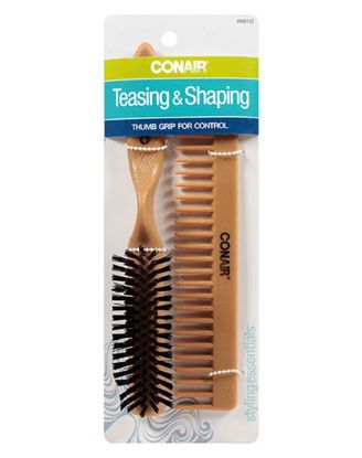 Picture of Conair Brush Comb Set Wood Grain Thumb 2 Pc