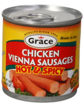 Picture of Grace Chicken Vienna Sausages Hot And Spicy 114 Grams