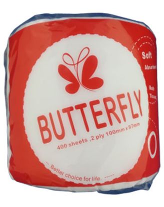 Picture of Butterfly Toilet Tissue Paper 400 Sheets