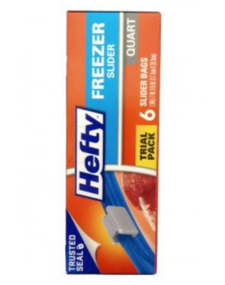 Picture of Hefty Freezer Slider Quart Bag 6 Pk