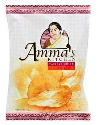 Picture of Amma/'s Kitchen Tapioca Chips Hot 200 Grams