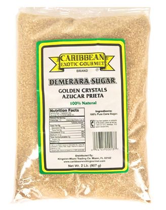 Picture of Caribbean Exotic Gourmet Demerara Sugar Golden Crystals 2 Lbs