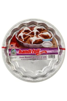 Picture of Handi-foil Round Cake Pan & Lids 1 Pcs