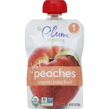 Picture of Plum Organics Just Peaches Organic Baby Food 3.5 Z