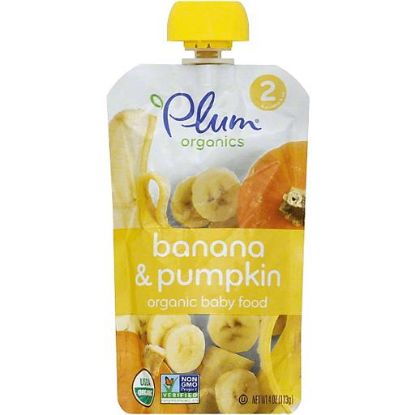 Picture of Plum Organics Banana & Pumpkin Organic Baby Food 6 Months & Up 4 Z