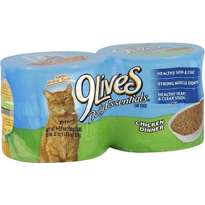 Picture of 9 Lives Cat Food With Real Chicken Meaty Pate 4 Pk