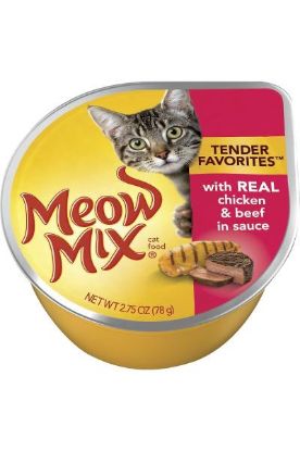 Picture of Meow Mix With Real Chicken & Beef In Sauce 2.75 Oz