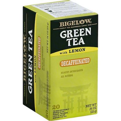 Picture of Bigelow Green Tea With Lemon Decaffeinated Bags 20 Ct
