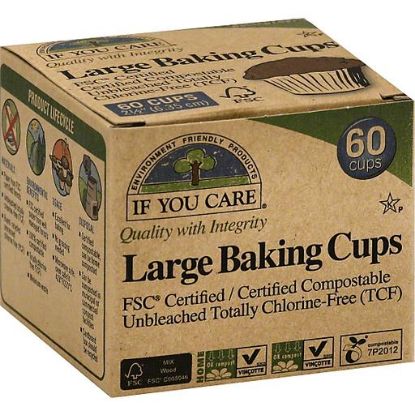 Picture of If You Care Large Unbleached Baking Cups 60 Pc
