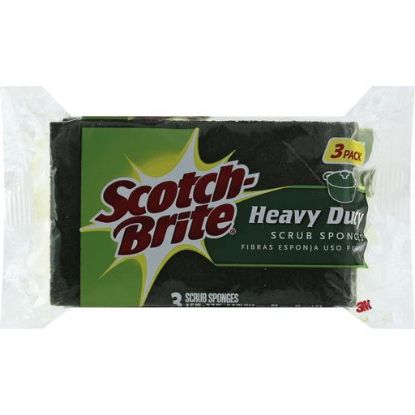 Picture of Scotch Brite Scrub Sponges Heavy Duty 3 Count
