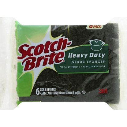 Picture of Scotch Brite Scrub Sponges Heavy Duty 6 Ct