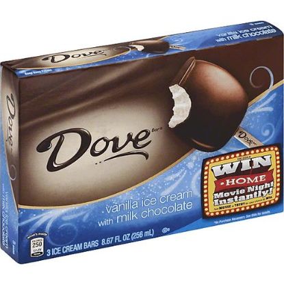 Picture of Dovebar Vanilla Ice Cream With Milk Chocolate Bars 3-count Box 3 Ct