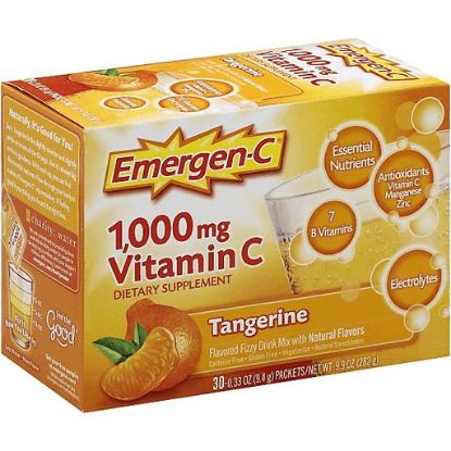 Picture of Alacer Emergen-c Vitamin C Fizzy Drink Mix Tangerine - 1000 Mg 30 Ct