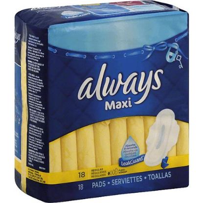Picture of Always Maxi Size 1 Regular With Flexi-wings Pads 18 Ct