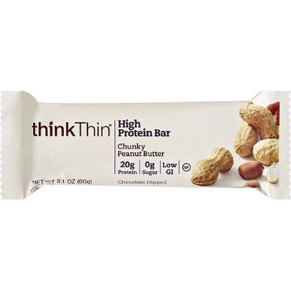 Picture of Thinkthin High Protein Bar Chunky Peanut Butter Chocolate Dipped 2.1 Oz