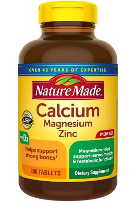Picture of Nature Made Calcium Magnesium Zinc Tablets 100 Ct