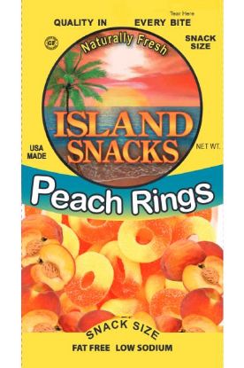 Picture of Island Snacks Peach Rings 3.5 Oz