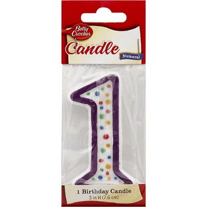 Picture of Betty Crocker Numeral Candle Birthday 1 1 Ct