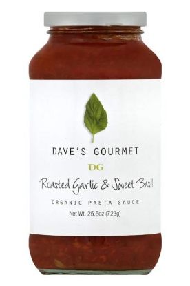 Picture of Dave/'s Gourmet Pasta Sauce Organic Roasted Garlic & Sweet Basil 26 Oz