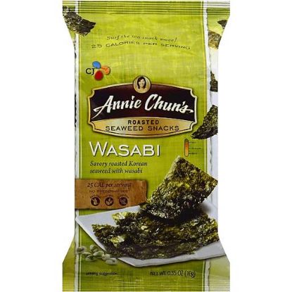 Picture of Annie Chun/'s Chuns Seaweed Snacks Roasted Wasabi Hot 0.35 Oz