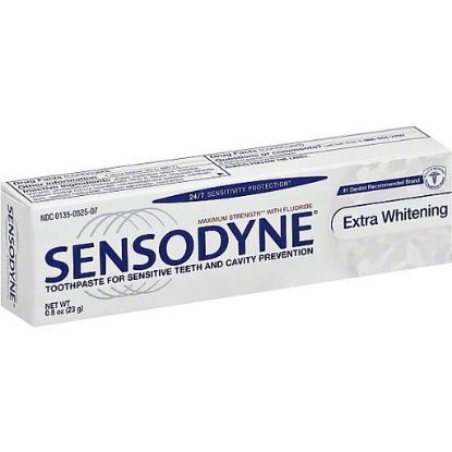 Picture of Sensodyne Toothpaste With Fluoride Maximum Strength Extra Whitening 0.8 Oz