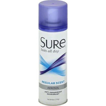 Picture of Sure Anti-perspirant Deodorant Aerosol Regular Scent 6 Oz
