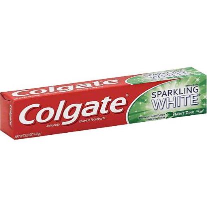 Picture of Colgate Baking Soda Sparkling White Fluoride Toothpaste Mint Zing 6 Oz