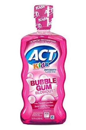 Picture of Act Fluoride Mouthwash Anticavity Bubble Gum 16.9 Oz