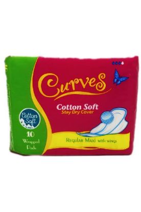 Picture of Curves Regular Maxi With Wings 12 Pads