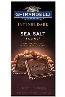 Picture of Ghirardelli Intense Dark Sea Salt Chocolate Bar 3.5 Oz