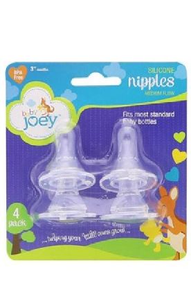 Picture of Baby Joey Silicone Nipples Pacifiers 2 Pk