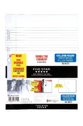 Picture of College Ruled Filler Paper 100 Pc
