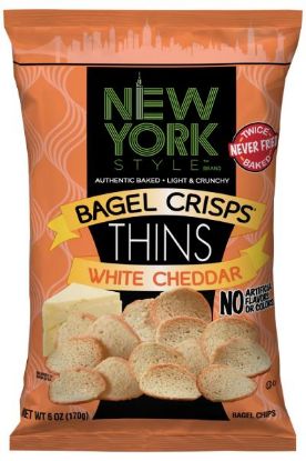 Picture of New York Style Thins White Cheddar Bagel Crisps 6 Oz