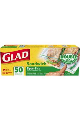 Picture of Glad Sandwich Zipper Bags 22 Bags