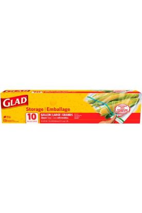 Picture of Glad Storage Gallon Zipper Bags 10 Bags