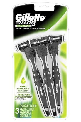 Picture of Gillete Mach 3 Sensitive Disposable Jetables 3 Pk