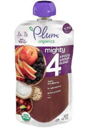Picture of Plum Organics Mighty 4 Food Group Blend Apple Blackberry Greek Y 4 Oz