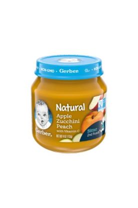 Picture of Gerber Natural Apple Zucchini Peach Sitter 2 Food 4 Oz