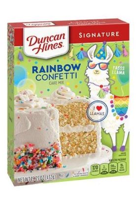 Picture of Duncan Hines Rainbow Confetti Cake Mix 15.25 Oz
