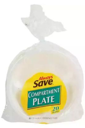 Picture of Always Save Compartment Plates 20 Pc