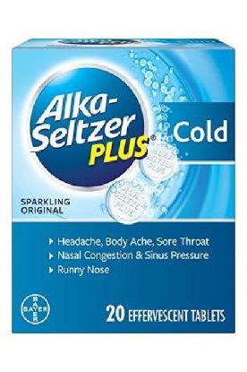 Picture of Alka Seltzer Cold Sparkling Original 20 Ct