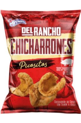 Picture of Del Rancho Chicharrones Picositos 100 Grams