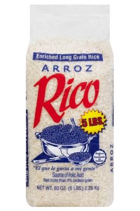 Picture of Arroz Rico Enriched Long Grain Rice 3 Lbs