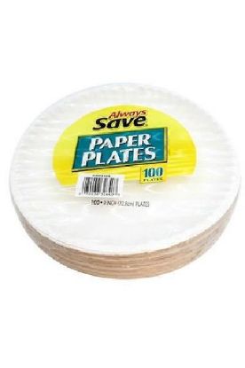 Picture of Always Save Paper Plates 9 Inch 100 Ct