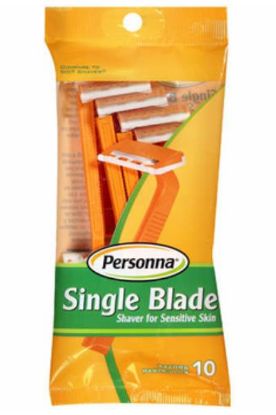 Picture of Personna Single Blade Shaver For Sensitive Skin 10 Pk