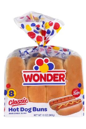 Picture of Wonder Hotdog Buns 8pk 13 Oz