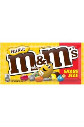 Picture of M&m Share Size Chocolate Candies Peanut 3.27 Oz